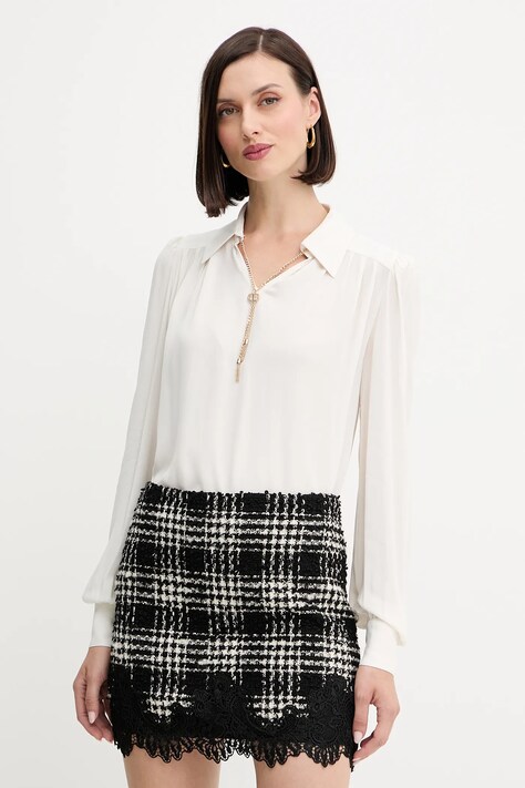 Twinset bluzka damska kolor beżowy gładka 252TP2291