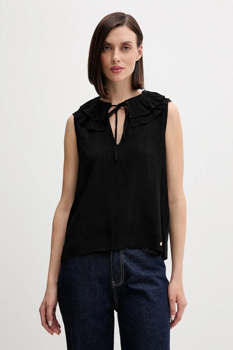 Pedro del Hierro top damska kolor czarny gładka 4532376