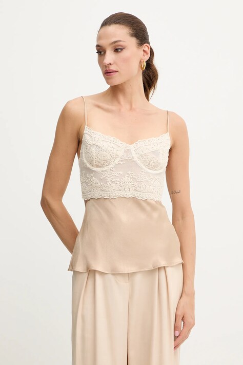 Top Bardot χρώμα: μπεζ, 60131TB