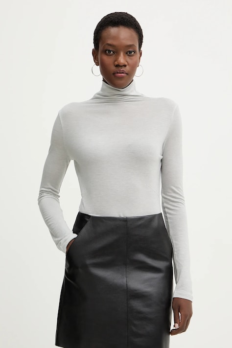 Μακρυμάνικο με προσθήκη μαλλιού BOSS Elavu χρώμα: γκρι, 50550639