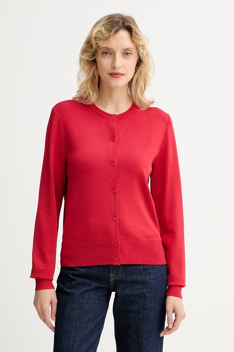 Filippa K kardigan damski kolor czerwony lekki 31798