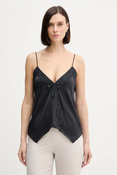 Hoss Intropia bluzka damska kolor granatowy gładka 5872103