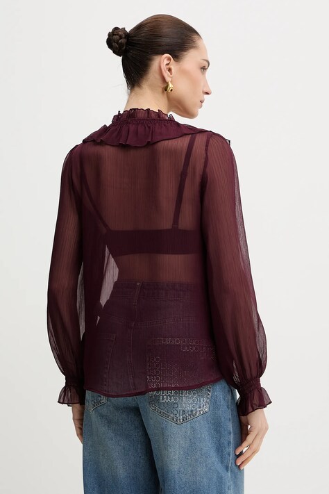 Morgan bluzka damska kolor bordowy gładka CATHY