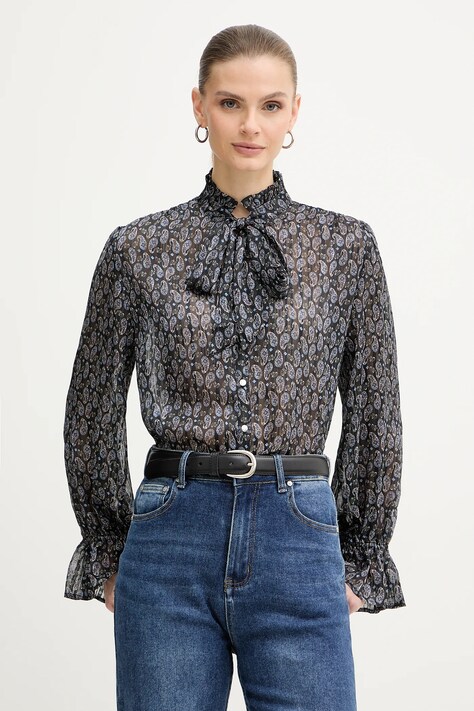 Morgan bluzka damska kolor niebieski wzorzysta CONNY.F