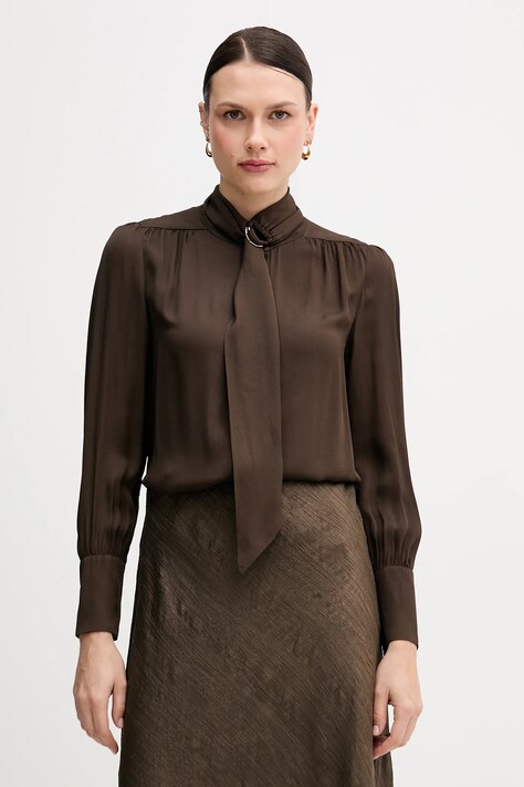 Pedro del Hierro koszula damska kolor brązowy regular 6632015