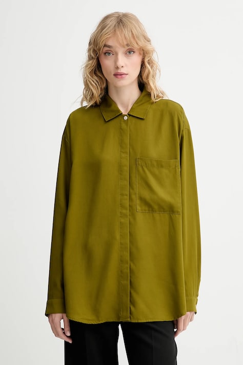 Marc O'Polo cămașă culoarea verde, cu guler clasic, relaxed, 509152542109