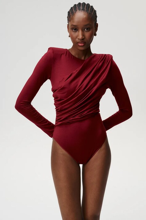 Undress Code body damska kolor bordowy gładka 1019