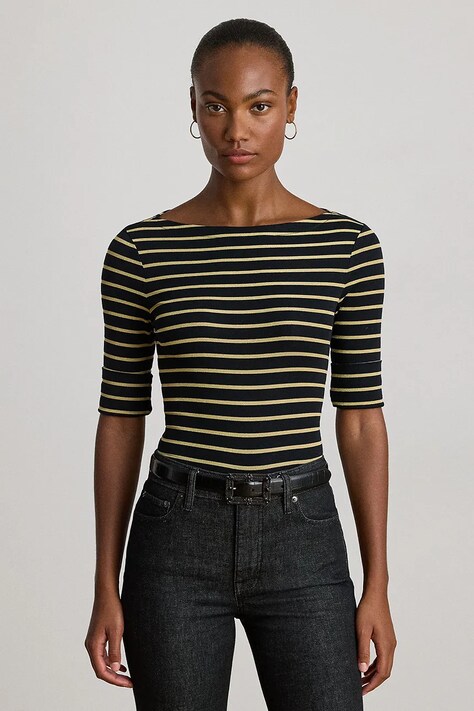 Μπλουζάκι Lauren Ralph Lauren χρώμα: μαύρο, 200980044