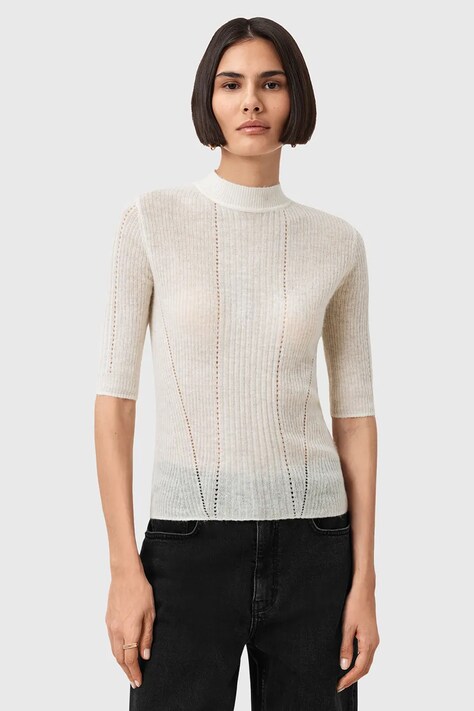 Μπλουζάκι AllSaints FILIPPA χρώμα: άσπρο, W007KD
