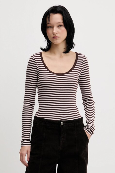 Hollister Co. longsleeve kolor brązowy KI339-5067-404