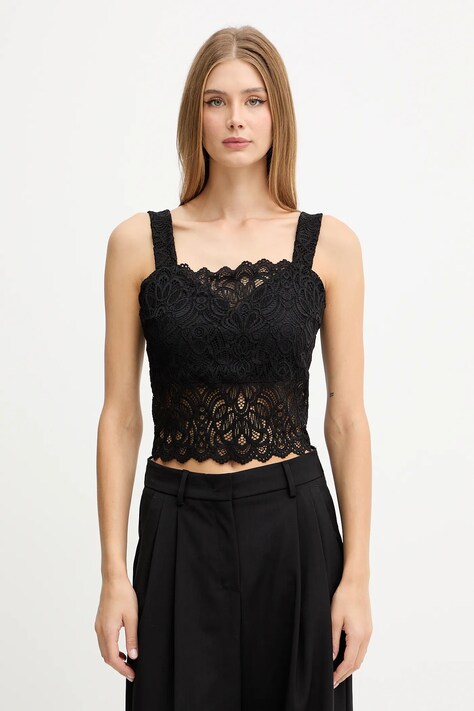 Morgan top culoarea negru, uni, DANSIA