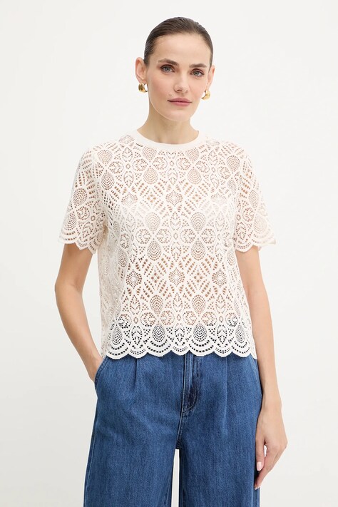 Morgan tricou culoarea bej, DEVY