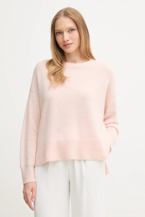 Joseph Ribkoff sweter kaszmirowy damski kolor różowy 253980