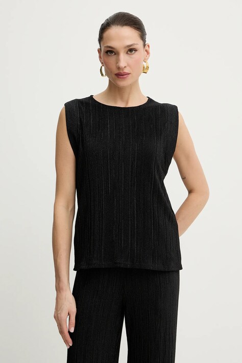 Morgan bluzka damska kolor czarny gładka DIABOLO