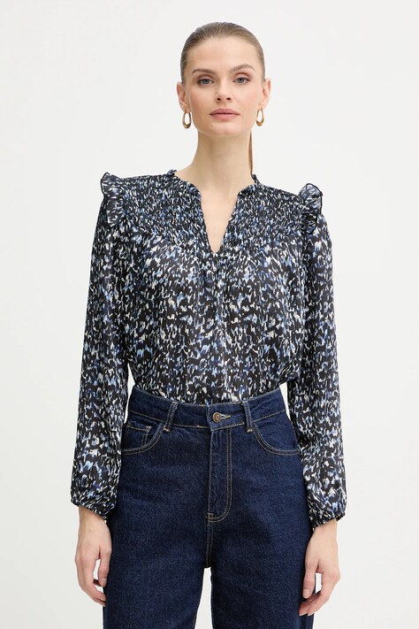 Morgan bluzka damska kolor niebieski wzorzysta OGRAPHY