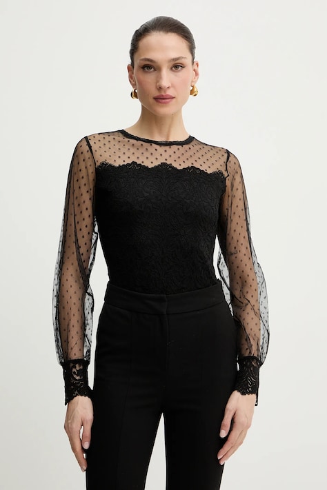 Morgan body damska kolor czarny gładka TAIEN