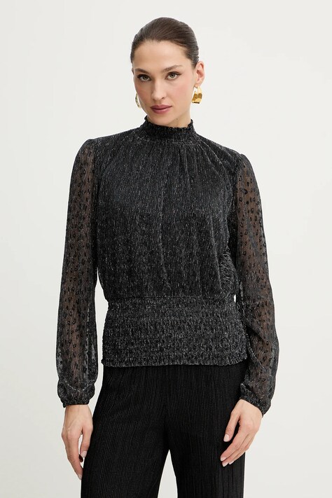 Morgan bluzka damska kolor czarny gładka TOBITO