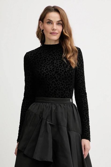 Morgan longsleeve culoarea negru, cu turtleneck, TWEEK