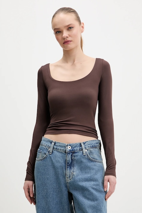 Hollister Co. longsleeve kolor brązowy KI339-5285-440