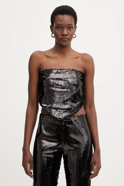 Haveone top damska kolor czarny gładka RGE-P059