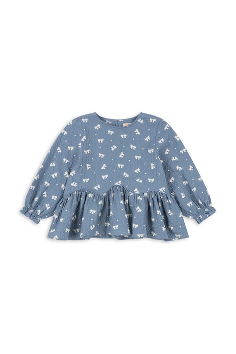Παιδική μπλούζα Konges Sløjd VIDA BLOUSE GOTS χρώμα: μπλε, KS104032