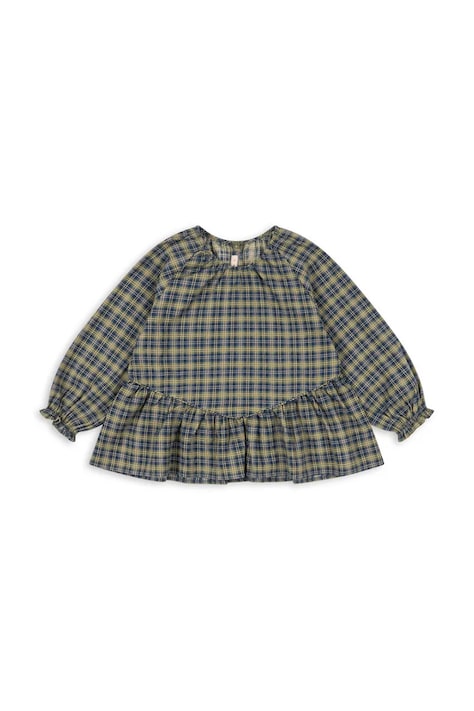 Παιδική μπλούζα Konges Sløjd TERRE BLOUSE GOTS χρώμα: τιρκουάζ, KS104011