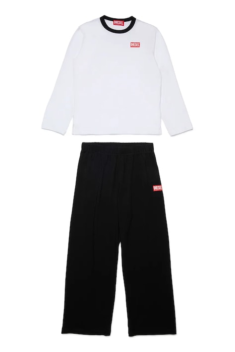 Diesel pijama copii UNPER PYJAMA culoarea negru, cu imprimeu, J02503