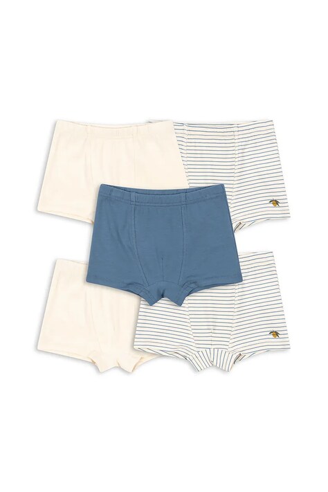 Konges Sløjd bokserki dziecięce BASIC 5 PACK BOY BOXERS GOTS 5-pack kolor beżowy KS103698