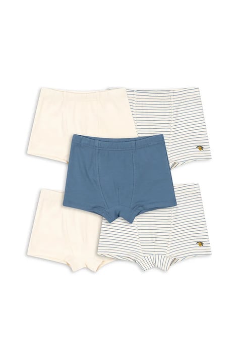Dětské boxerky Konges Sløjd BASIC 5 PACK BOY BOXERS GOTS 5-pack béžová barva, KS103698
