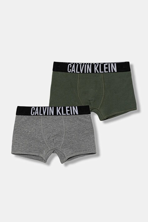 Detské boxerky Calvin Klein Underwear 2-pak zelená farba, B70B700509