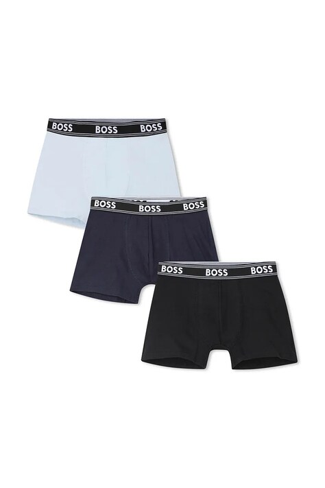 BOSS bokserki dziecięce 3-pack kolor czarny J52651