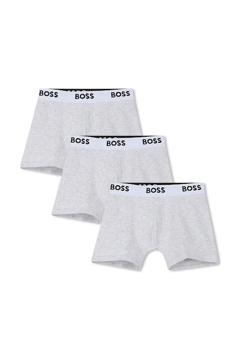 Dětské boxerky BOSS šedá barva, J52663