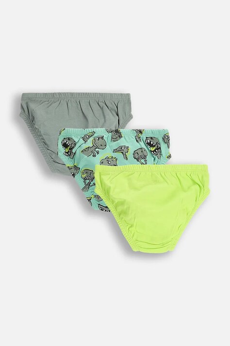 Coccodrillo slipy bawełniane dziecięce 3-pack kolor zielony PANTS