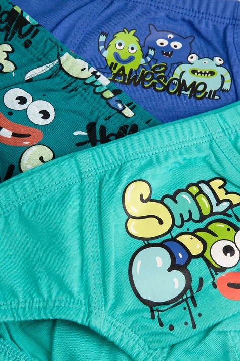 Coccodrillo slipy bawełniane dziecięce 3-pack kolor multicolor PANTS