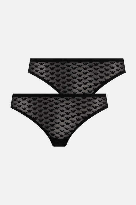 Emporio Armani Underwear chiloți brazilieni 2-pack culoarea negru, EW000402 AF15358