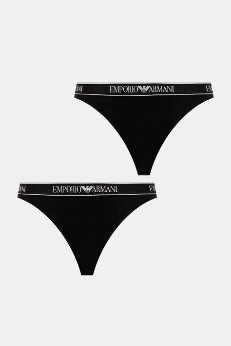 Emporio Armani Underwear chiloți 2-pack culoarea negru, EW000404 AF15345
