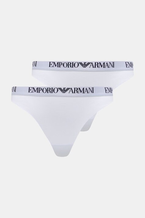 Emporio Armani Underwear stringi 2-pack kolor biały EW000402 AF13033