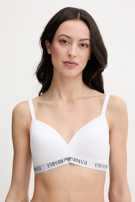Emporio Armani Underwear biustonosz kolor biały gładki EW000442 AF13033
