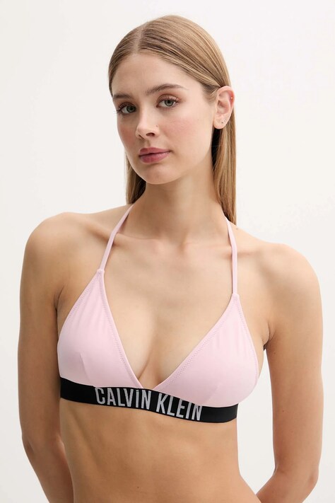 Calvin Klein sutien de baie culoarea roz, cupa usor rigidizata, LV00Q62854