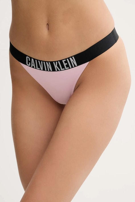 Plavkové kalhotky Calvin Klein růžová barva, LV00Q62857