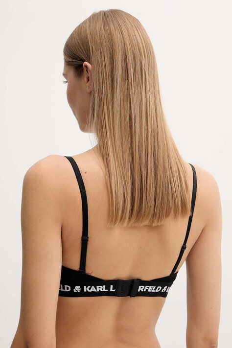 Бюстгальтер Karl Lagerfeld LOGO PEEPHOLE — AW25-BID01T, чорний — фото 3