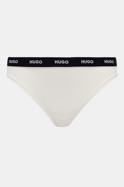 HUGO стрінги жіночі бавовняні з еластаном TRIPLET THONG STRIPE 3 шт — AW25-BID034, червоний — фото 4