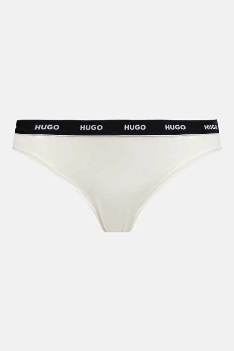 Труси HUGO 3-pack TRIPLET BRIEF STRIPE — AW25-BID037, білий — фото 3