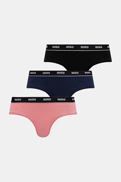HUGO chiloți 3-pack culoarea negru, 50545694