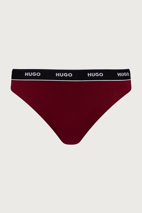 HUGO стрінги жіночі бавовняні з еластаном TRIPLET THONG DESIGN 3 шт — AW25-BID039, червоний — фото 2