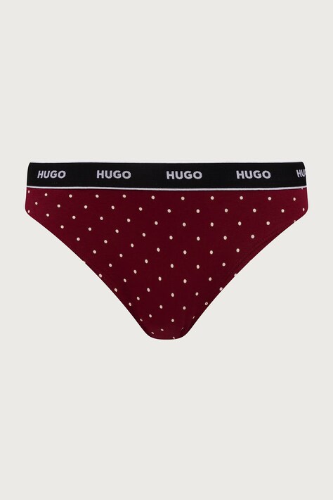 HUGO стрінги жіночі бавовняні з еластаном TRIPLET THONG DESIGN 3 шт — AW25-BID039, червоний — фото 4