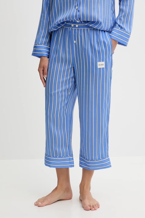 Pyžamové nohavice HUGO fialová farba, 50544156