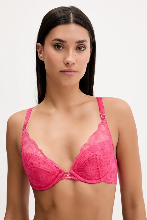 Chantelle sutien MUSE culoarea roz, dantela, cu model, C19YNR