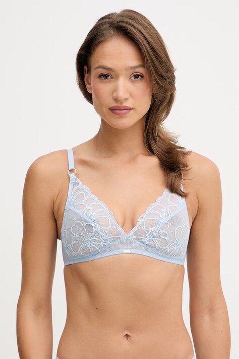 Chantelle biustonosz koronkowy FLEURS niebieski C12M80