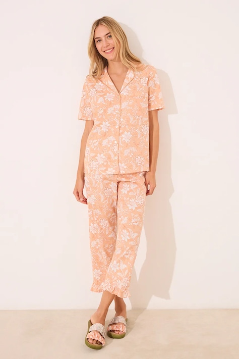 Bavlnené pyžamo women'secret LILO & STITCH oranžová farba, bavlnené, 3139905